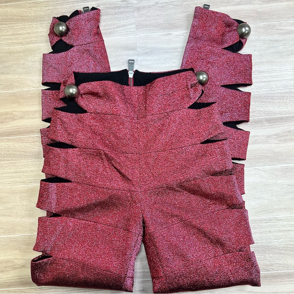Revolve x AREA cutout Metallic pants